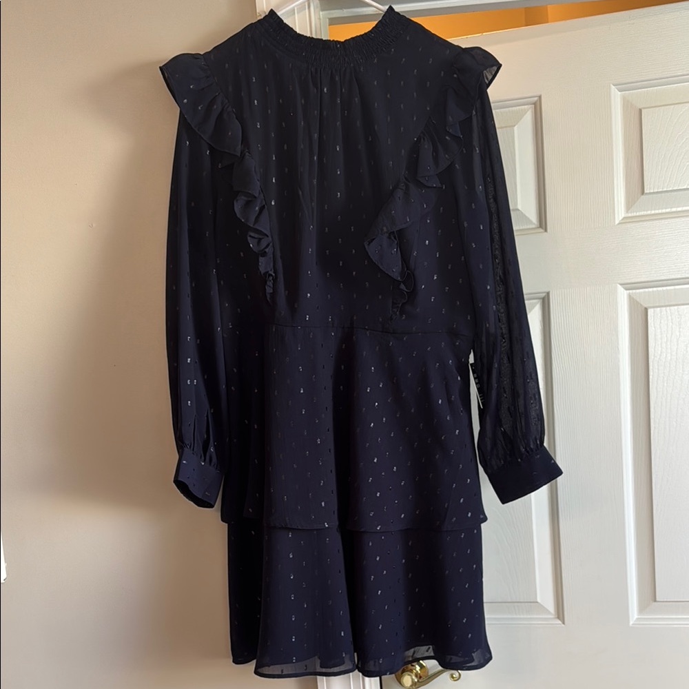 Ribbed Dress - Navy Blue